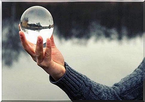 Man with a crystal ball and emotional agility.