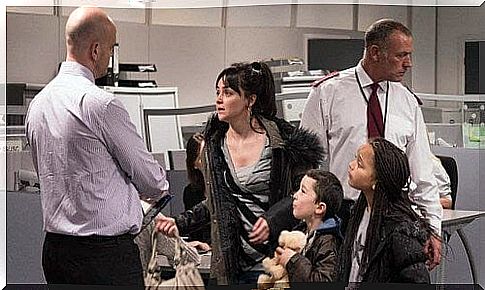 A family from the film I Daniel Blake.