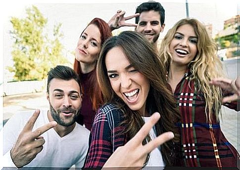 Group of friends taking a selfie