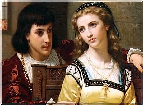 Painting of Romeo and Juliet.